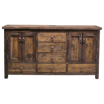 Willow Reclaimed Double Sink Vanity, Espresso, 60"x22"x36", Double Sink