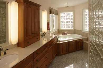 Inspiration for a transitional bathroom remodel in Boston