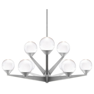 Modern Forms PD-82027 Double Bubble 9 Light 27"W LED Globe - Satin Nickel