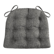 Hayden Pewter Gray Dining Chair Pads, Latex Foam Fill, Reversible, Extra-Large