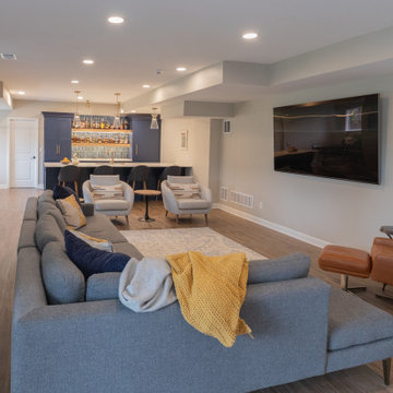Lenexa, Kansas Basement Remodel with Speakeasy-Inspired Entertaining Bar
