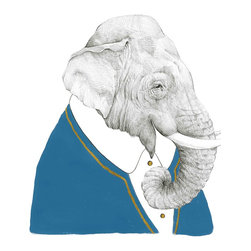 Gold Buttoned Elephant - Fine Art Prints