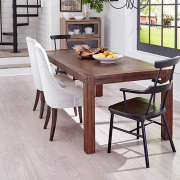 Modern Dining Room - Nantucket Graphite, Solid, Red Oak Hardwood