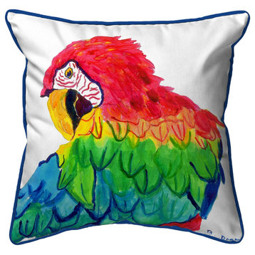 Betsy Drake Parrot Head Extra Large 20 X 24 Indoor / Outdoor Pillow