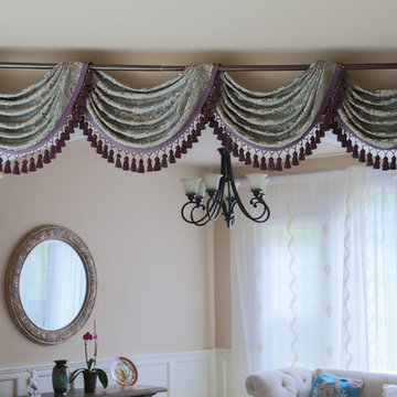 Valance curtains with swags and tails by celuce.com