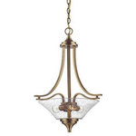 Millennium Lighting - Millennium Lighting 1473-HBZ Natalie - 3 Light Pendant - Pendants serve as both an excellent source of illumination and an eye-catching decorative fixture Shade Included: YesNatalie Three Light Pendant Heirloom Bronze Clear Seeded Glass *UL Approved: YES *Energy Star Qualified: n/a *ADA Certified: n/a *Number of Lights: Lamp: 3-*Wattage:100w A bulb(s) *Bulb Included:No *Bulb Type:A *Finish Type:Heirloom Bronze