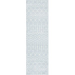 Unique Loom - Rug Unique Loom Moroccan Trellis Light Blue Runner 2'6x8'2 - With pleasant geometric patterns based on traditional Moroccan designs, the Moroccan Trellis collection is a great complement to any modern or contemporary decor. The variety of colors makes it easy to match this rug with your space. Meanwhile, the easy-to-clean and stain resistant construction ensures it will look great for years to come.