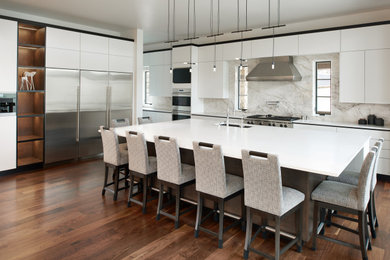 Example of a trendy kitchen design in Denver