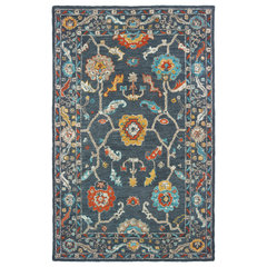 Safavieh Roslyn Hand Hooked Wool Pile 6' x 9' Round Area Rug - Blue