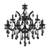 Jet Black Chandelier Empress Crystal