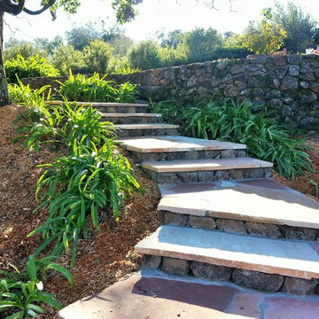 Flagstone Steps and Retaining wall