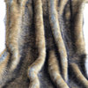 Plutus Brown and Grey Wild Grizzly Bear Faux Fur Luxury Throw, Throw 48w X 60l