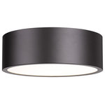 Z-Lite - Z-Lite 2302F3-BRZ Harley 3 Light Flush Mount in Bronze - Inspiring with an easy, casual feel, the Harley modern three-light flushmount ceiling light delivers simple elegance with a hint of industrial design elements. A simple ring silhouette forms its drum shade made of cool bronze finish steel, creating a versatile fixture for a low-key but tasteful look in a kitchen, dining space, or living area.