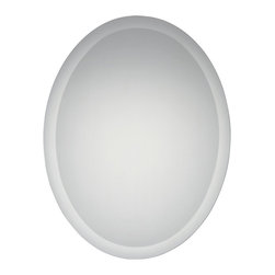 Quoizel - Quoizel Envision Steel Sheen 28" x 22" Oval Wall Mirror - Bathroom Mirrors