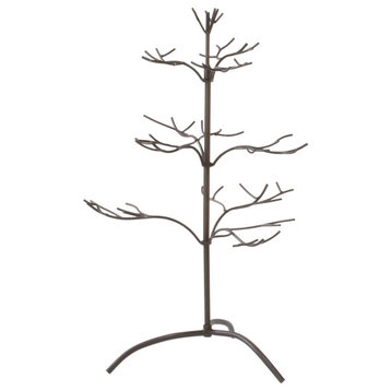 25"H Metal Ornament Tree, Brown
