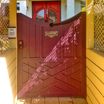 Custom Painted Redwood Gate