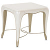London Place Rectangular End Table - Creamy Pearl