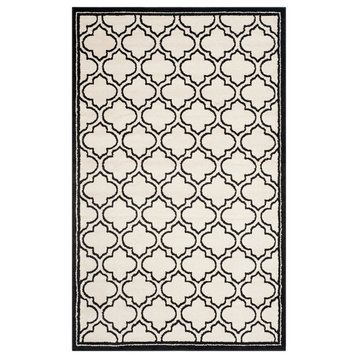 Safavieh Amherst Collection AMT412 Rug, Ivory/Anthracite, 4'x6'