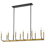 Z-lite - Z-Lite 479-12L-MB-OBR 12 Light Island/Billiard Haylie Matte Black / Olde Brass - This warm two-tone twelve-light island/billiard light adds a dynamic elegance to your favorite space. It`s crafted in a classic matte black and olde brass finish with the lights in a candle-like design. It`s ideally suited for the dining room, foyer, kitchen, or entertainment room.
