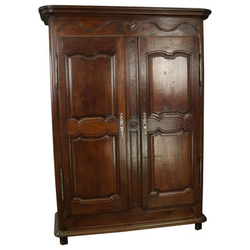 Consigned Armoire Antique French Provincial Very Old 1790 Oak Wood Peg
