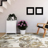 Avenue 3407-6191 Ivory And Gold Area Rug, 2"x3.11"