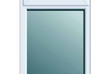 UPVC WINDOW 610X1040 2PTOV CLEAR GLAZED A RATED