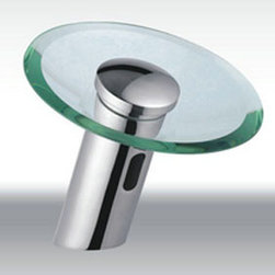 Contemporary Waterfall Bathroom Sink Faucet Cold only Sensor Faucet - T0109 - Bathroom Sink Faucets