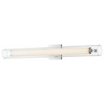 ET2 Lighting - ET2 Lighting E23316-24PC Centrum-40W 1 LED Bath Vanity-4.75"W 5.25 - Clear glass outer tube encases a white acrylic innCentrum-40W 1 LED Ba Polished Chrome CleaUL: Suitable for damp locations Energy Star Qualified: YES ADA Certified: n/a  *Number of Lights: 1-*Wattage:40w LED bulb(s) *Bulb Included:Yes *Bulb Type:LED *Finish Type:Polished Chrome