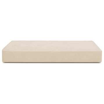 Reversible Daybed Twin Mattress Cover, Beige Chenille, 8"