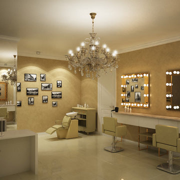 Beauty salon interior design in Rustavi, Georgia