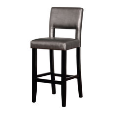 Linon Home Decor Products - Vega Bar Stool, Pewter - Bar Stools and Counter Stools