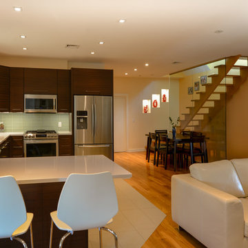 Modern mahogany kitchen