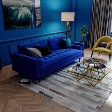 Louis 3 Seater Sofa in Blue
