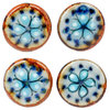 Novica Handmade Floral Convenience Ceramic Knobs, 4-Piece Set