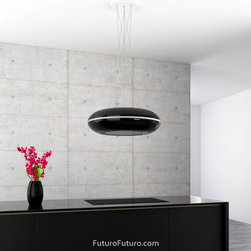 30&Prime; Orbit Black Island Range Hood - Range Hoods And Vents