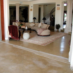 Interior/exterior stained overlay - Flooring