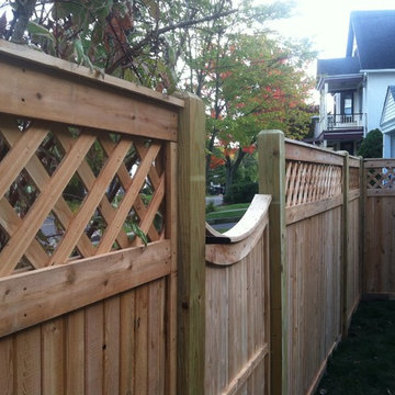 West Hartford | Cedar Tongue & Groove Lattice Top Estate Fence