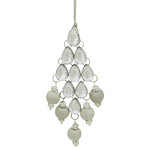 Northlight Seasonal - Glamour Time Sparkling Silver Rhinestone and Yarn Ball Drop Ornament, 5.5" - From the Glamour Time Collection