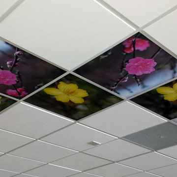 Stretch Ceiling wrapped Acoustic Ceiling Tiles