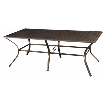Westin Aluminum Slat Top Table, Bronze