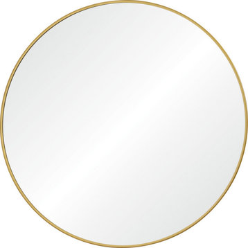 Alegre 30" Round Gold Framed Wall Mirror