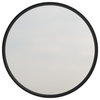 Round Metal Frame Accent Mirror 37", Black