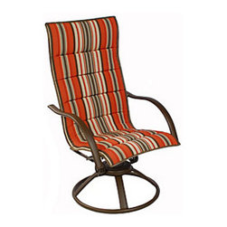 Homecrest Palm Bay Padded High Back Swivel Rocker - Outdoor Lounge Chairs