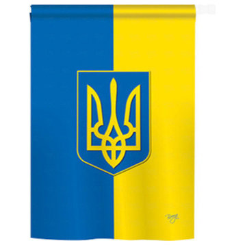 Ukraine 2-Sided Vertical Impression House Flag