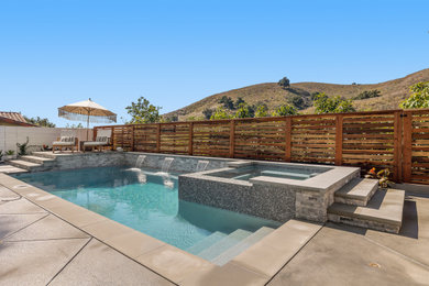 Example of a trendy pool design in Los Angeles