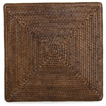 Square Rattan Placemat 15", Set of 4