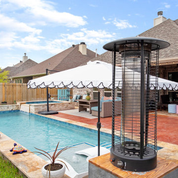 Outdoor Living: fire pits, fireplaces, grills, pergolas and pools!
