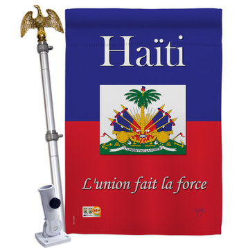 Haiti Flags of the World Nationality House Flag Set