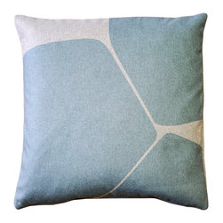 Pillow Decor - Aurora Paradiso Blue Throw Pillow 19x19, with Polyfill Insert - Decorative Pillows