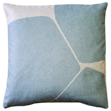 Aurora Paradiso Blue Throw Pillow 19x19, with Polyfill Insert